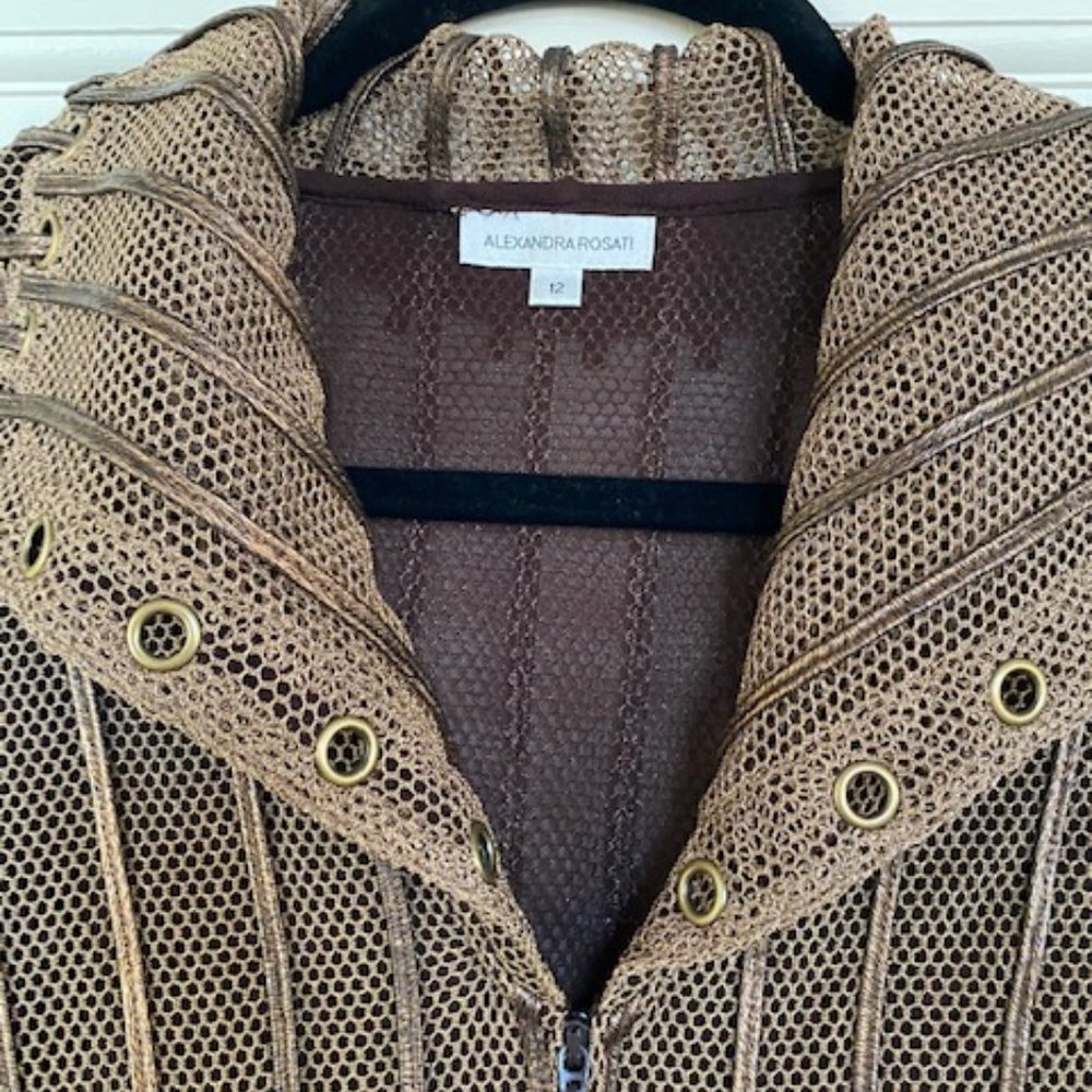 Metallic lined netted top by Alexandra Rosati 12